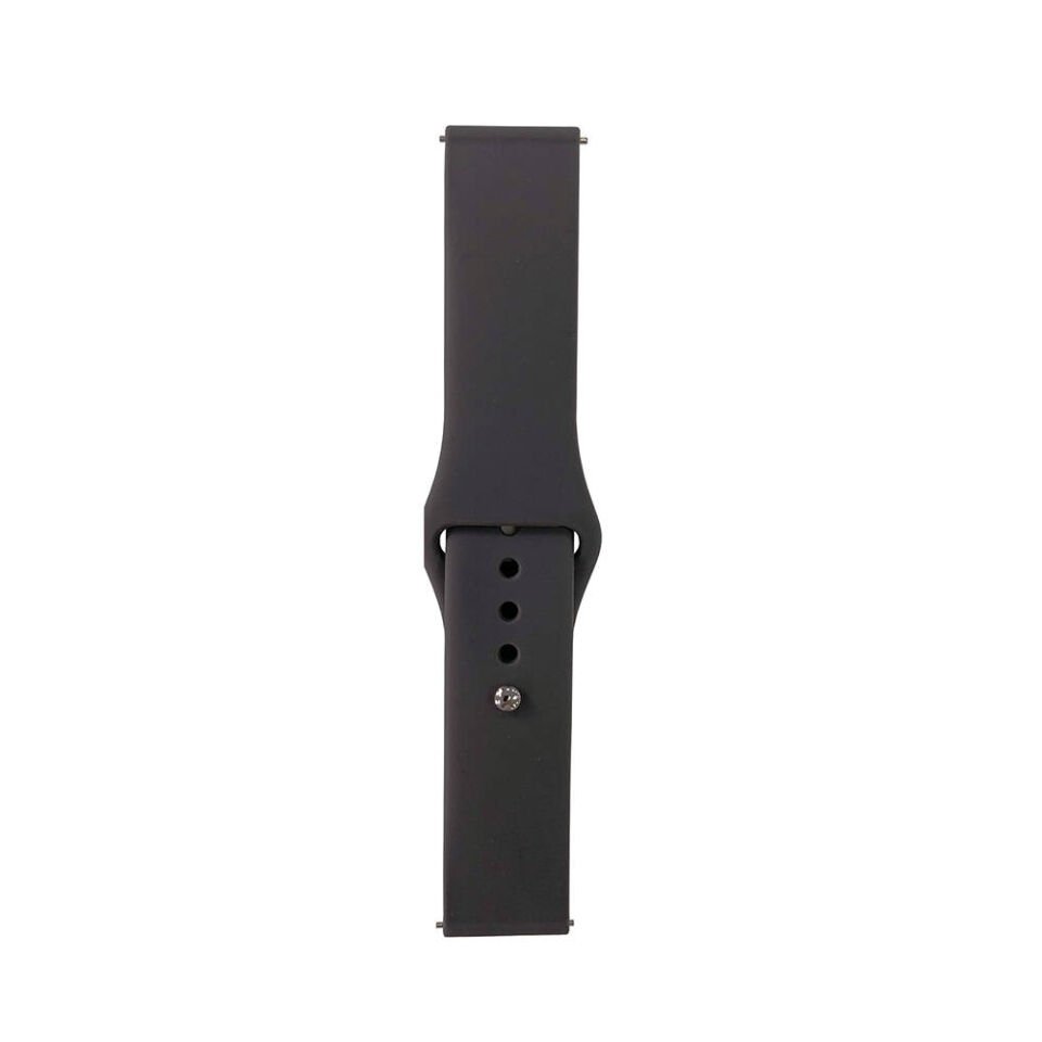 Huawei GT2 46mm - 22mm Kordon Silikon Strap Kayış (Klasik) Gri