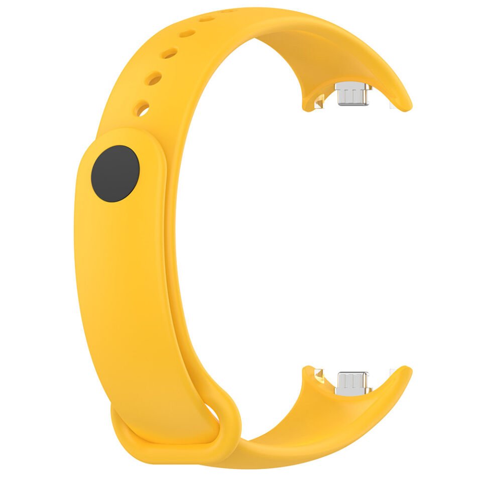 Xiaomi Mi Band 8 Serisi Kordon Silikon Strap Kayış (Klasik) Sarı