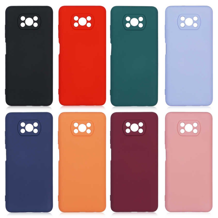 Xiaomi Poco X3 Kadife İç Yüzey Yumuşak Dokulu Kamera Korumalı İnce Kapak (MARA) Lacivert