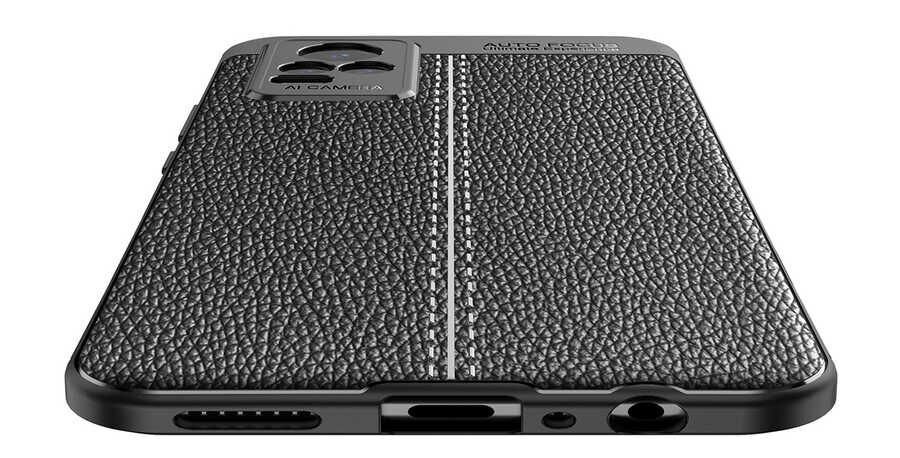 Vivo V21E Kılıf Deri Görünümlü Renk Atmayan Dayanaklı Silikon Kapak (NİSS) Lacivert