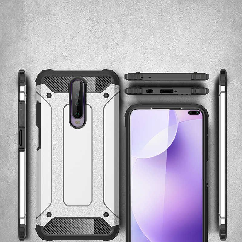 Xiaomi Poco X2 Kılıf Armor Köşe Korumalı Çift Katman Tank Zırh Kapak (CRASH) Kırmızı