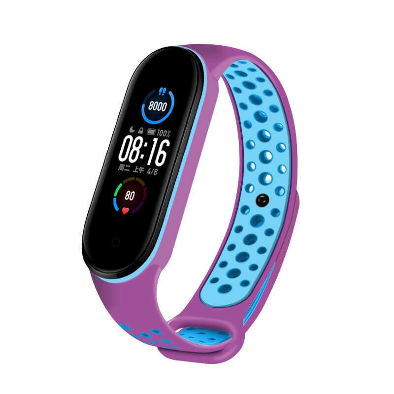 Xiaomi Mi Band 5 Silikon Kordon Kayış Tasarım (KRD-02) NO5