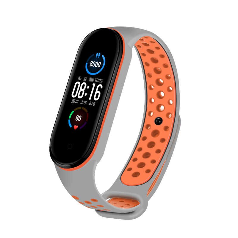 Xiaomi Mi Band 5 Silikon Kordon Kayış Tasarım (KRD-02) NO5