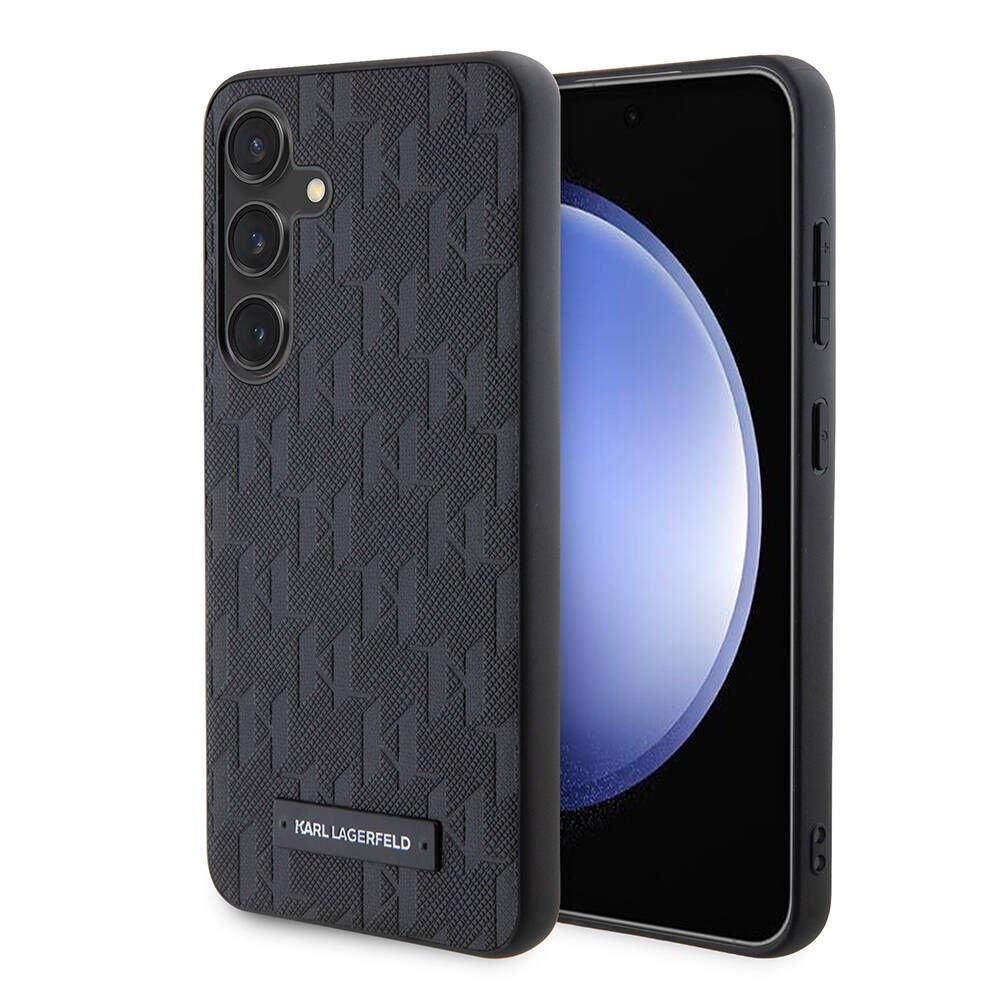 Samsung Galaxy S24 Kılıf Karl Lagerfeld Orjinal Lisanslı Saffiano Monogram Metal Logo Kapak