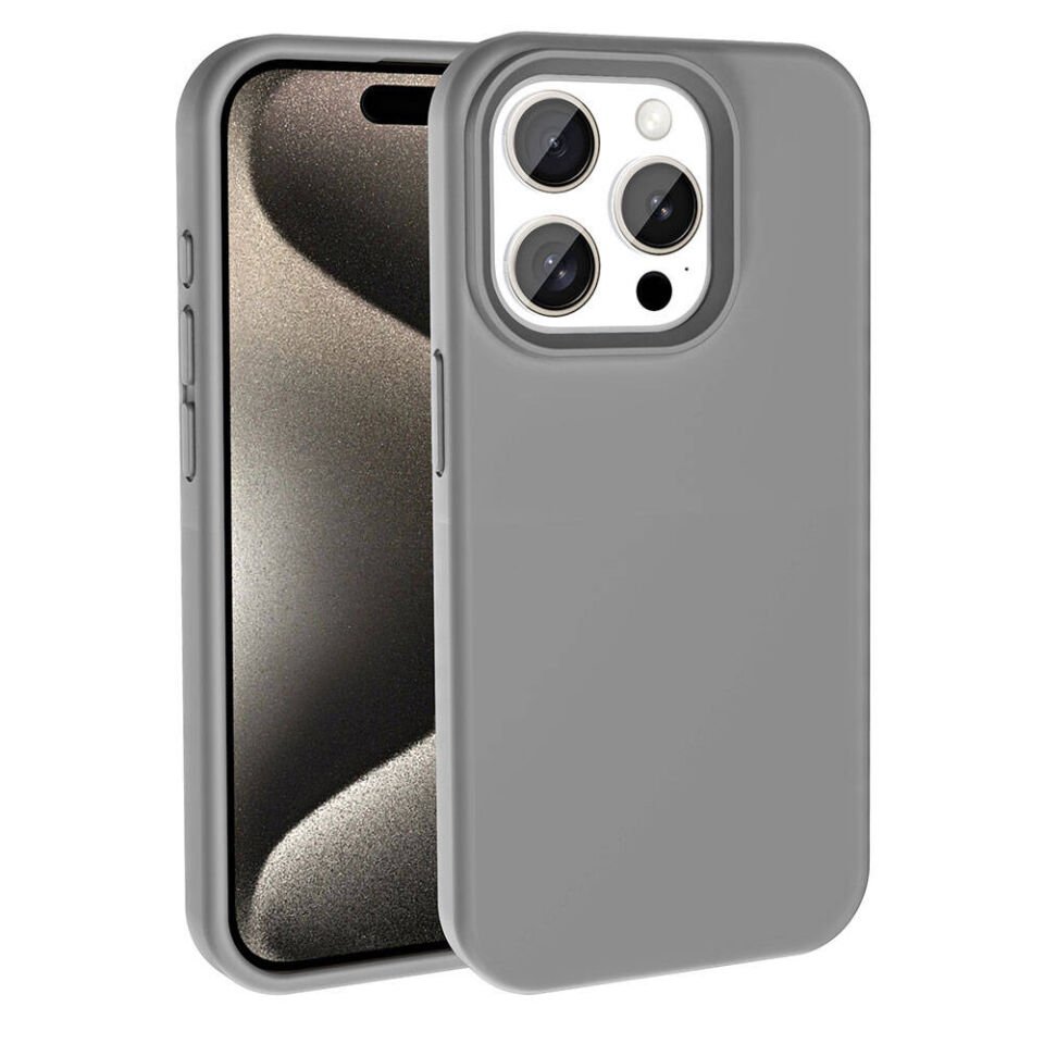 Apple iPhone 15 Pro Kılıf Kamera Çıkıntılı Yumuşak İçi Kadife Lansman Dokulu Silikon Kapak (Kivi) Siyah