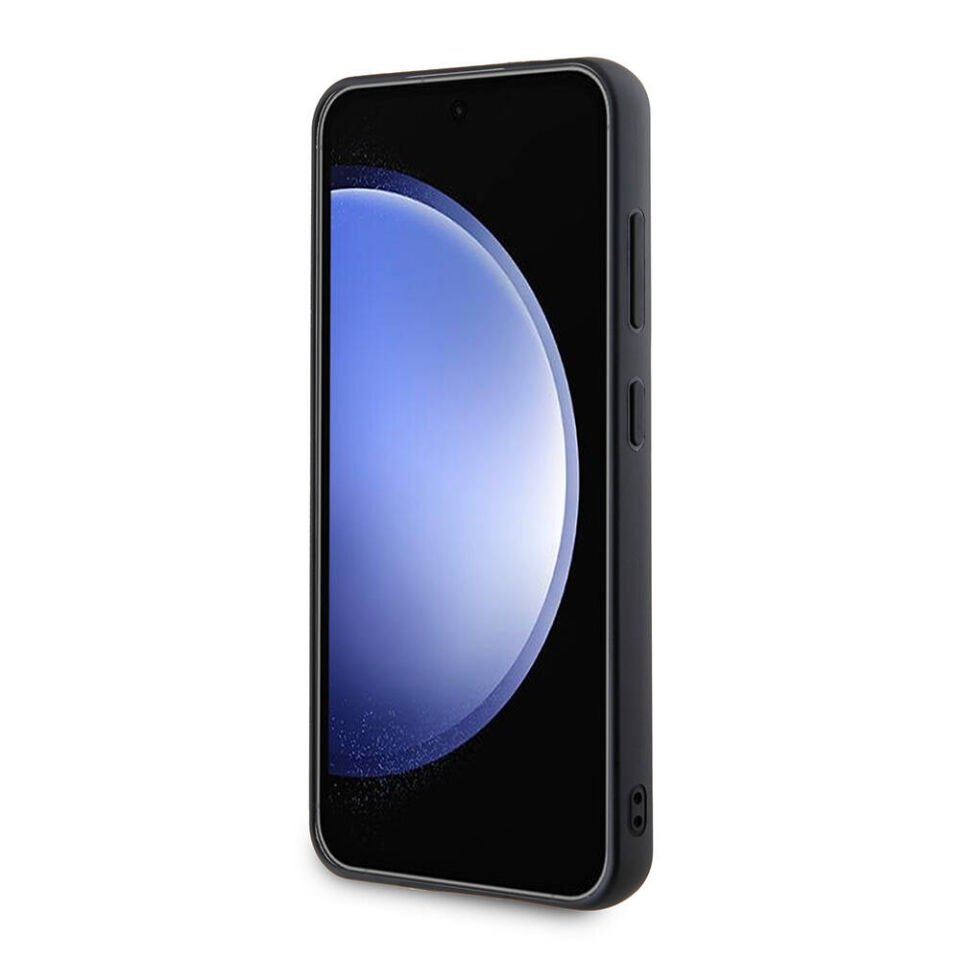 Samsung Galaxy S24 Kılıf Karl Lagerfeld Taşlı Metal Logo Orjinal Lisanslı Kapak