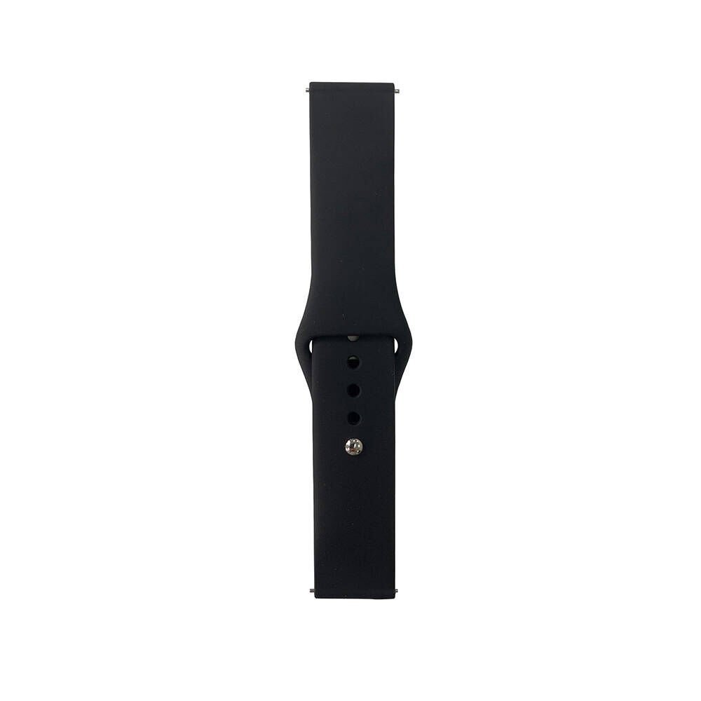Huawei GT2 46mm - 22mm Kordon Silikon Strap Kayış (Klasik) Siyah