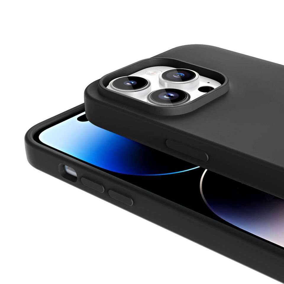 Apple iPhone 15 Pro Max Kılıf Kamera Çıkıntılı İçi Kadife Lansman Dokulu Silikon Kapak (Kivi) Pembe