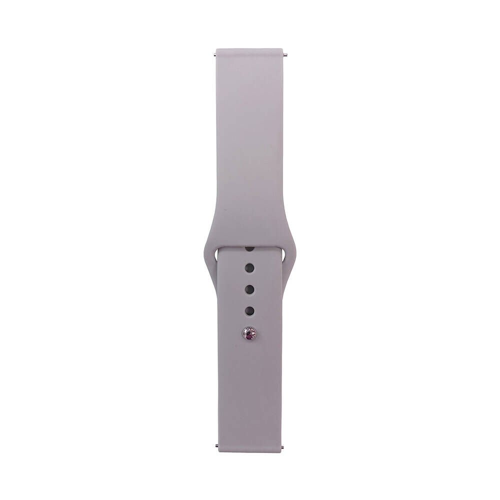 Huawei GT2 46mm - 22mm Kordon Silikon Strap Kayış (Klasik) Cloud Gray