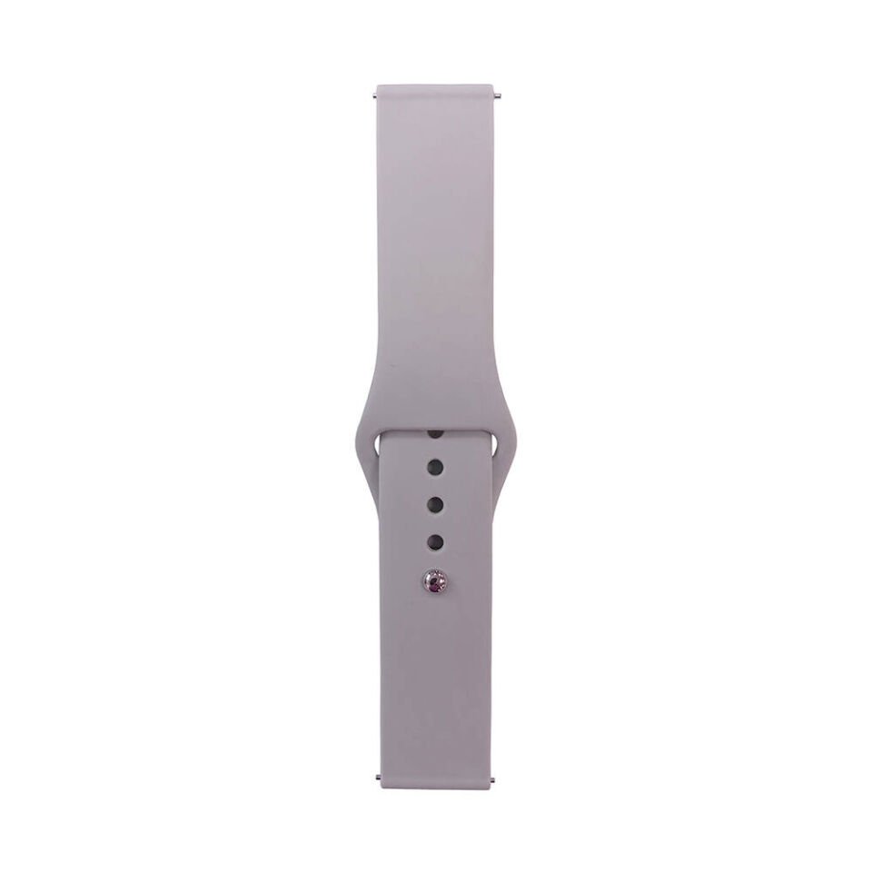 Huawei GT2 46mm - 22mm Kordon Silikon Strap Kayış (Klasik) Cloud Gray