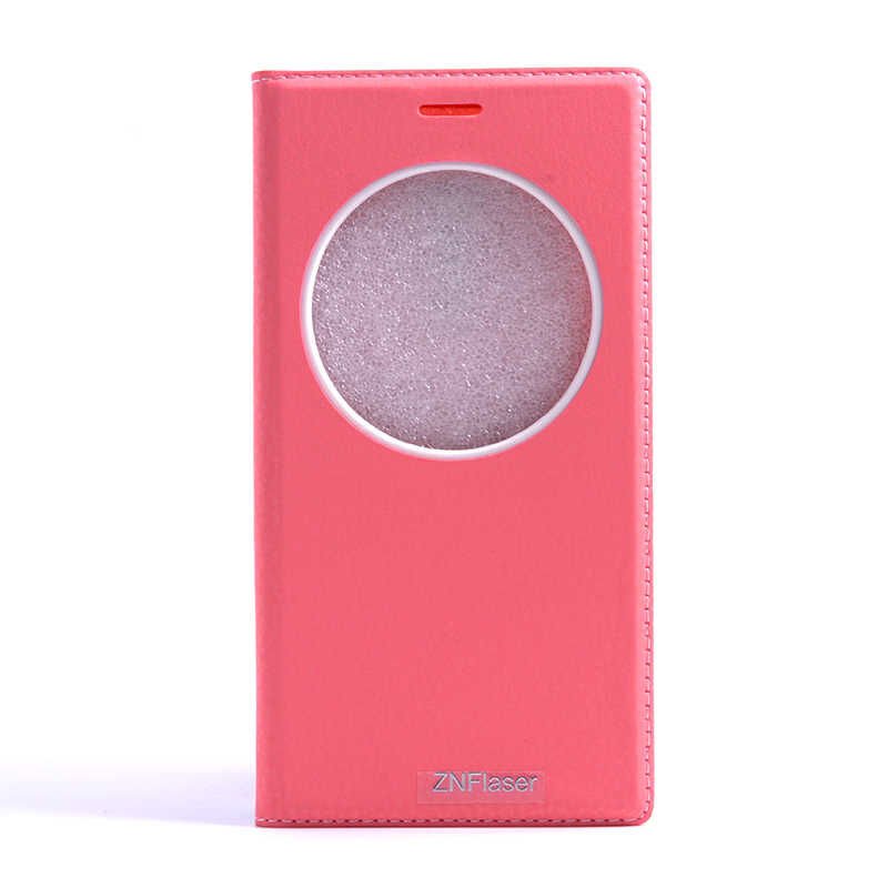 Asus Zenfone 2 Laser ZE550KL Kapaklı Kılıf Mıknatıslı 360 Tam Korumalı (DOLCE) Pembe Açık
