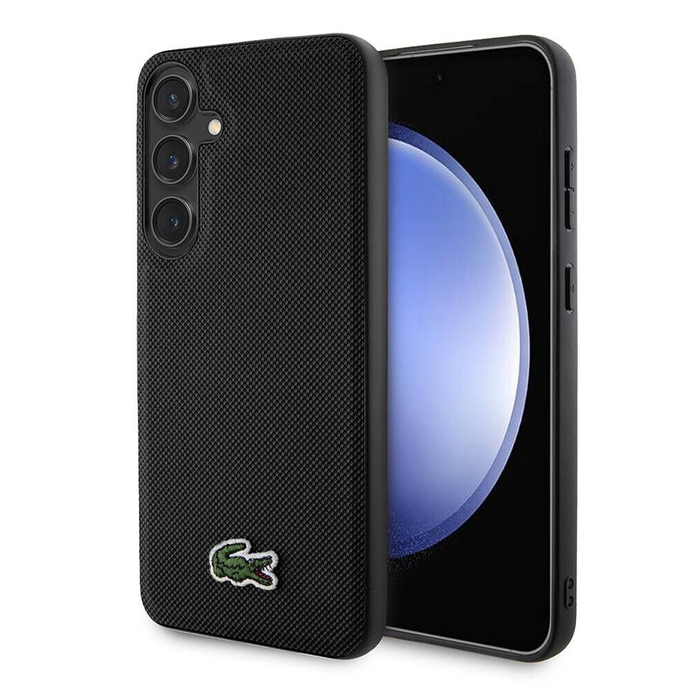 Samsung Galaxy S24 Kılıf Lacoste Orjinal Lisanslı PU Pike Desenli Arka Yüzey İkonik Timsah Dokuma Logolu Kapak