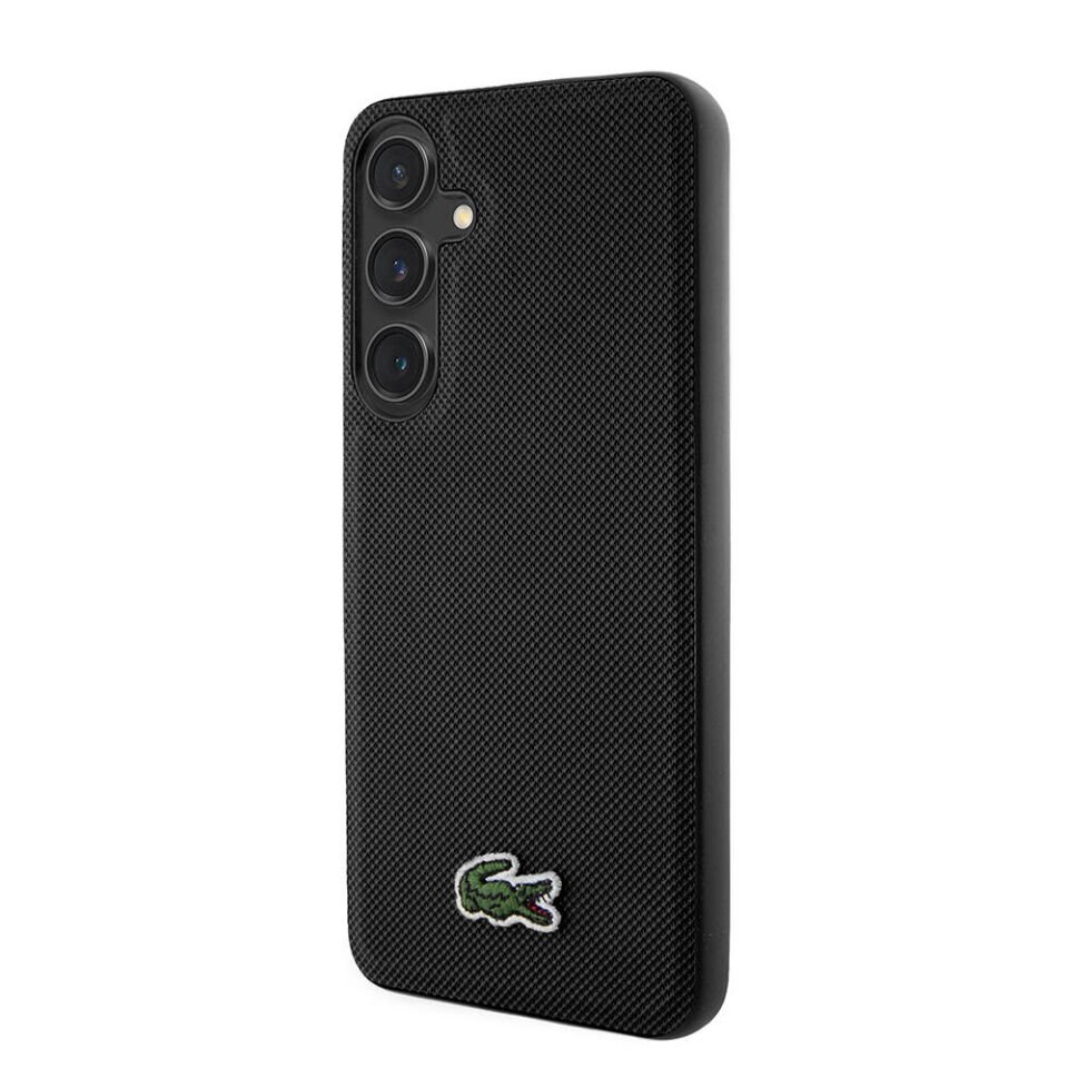 Samsung Galaxy S24 Kılıf Lacoste Orjinal Lisanslı PU Pike Desenli Arka Yüzey İkonik Timsah Dokuma Logolu Kapak