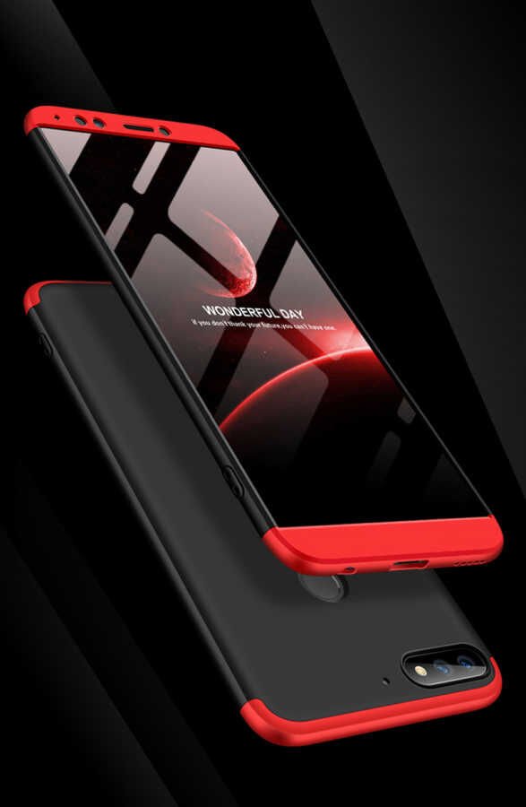 Huawei Y7 2018 Kılıf 360 Tam Koruma Ön Ve Arka Sert Mika Kapak Orjinal Ays Gkk Kapak Rose Gold