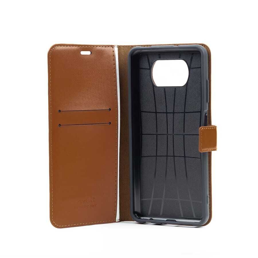 Tecno Camon 18 Kılıf Pu Deri Kapaklı Standlı Kartlıklı Bölmeli Deluxe Cüzdan Kırmızı