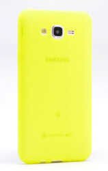 Samsung Galaxy J5 Kılıf Yumuşak Dokulu Soft Esnek İnce Mat Renkli Silikon Kapak (PREMİER) Gold