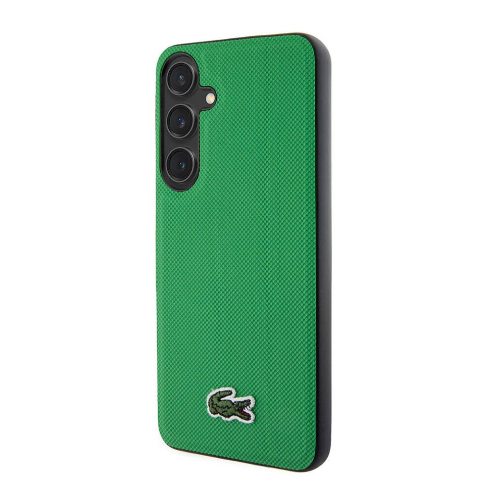 Samsung Galaxy S24 Plus Kılıf Lacoste Orjinal Lisanslı PU Pike Desenli Arka Yüzey İkonik Timsah Dokuma Logolu Kapak