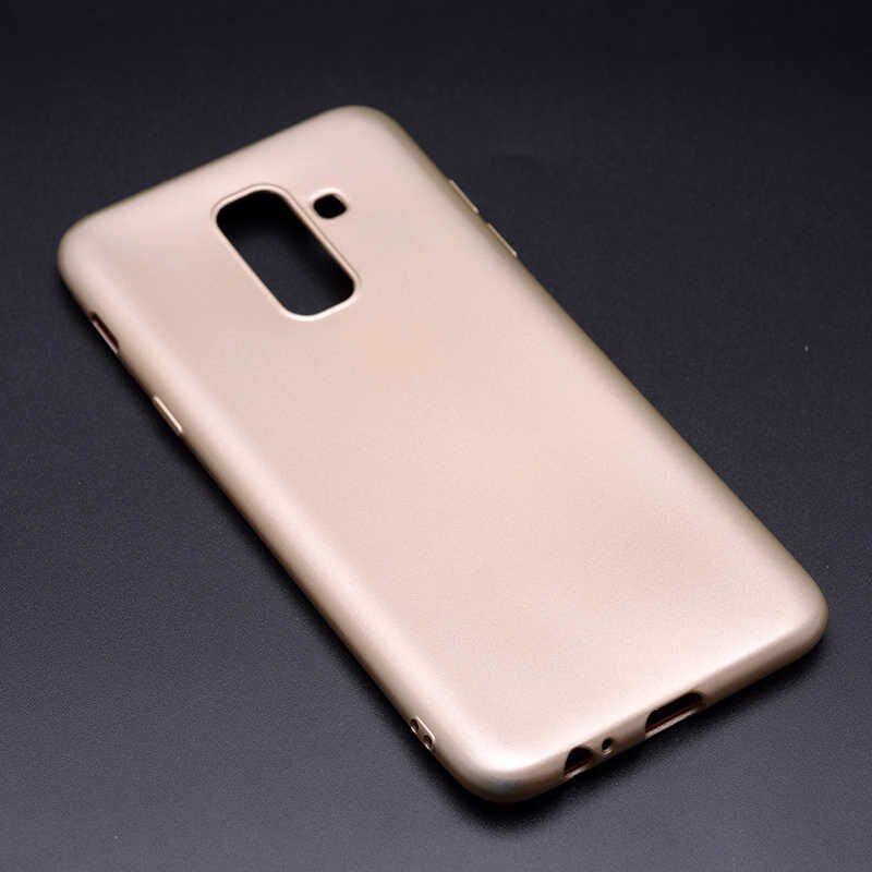Samsung Galaxy J8 Kılıf Yumuşak Dokulu Soft Esnek İnce Mat Renkli Silikon Kapak (PREMİER) Kırmızı