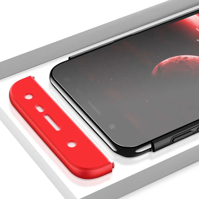 Samsung Galaxy J7 Duo Kılıf 360 Tam Koruma Ön Ve Arka Sert Mika Kapak Orjinal Ays Gkk Kapak Mavi