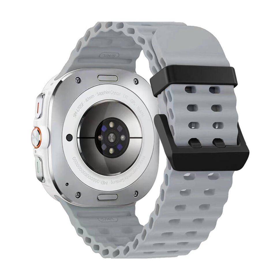 Samsung Galaxy Watch Ultra 47mm HEPTEKİLETİŞİM KRD-118 Tırtıklı Tasarım Silikon Kordon