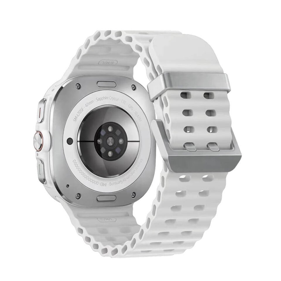 Samsung Galaxy Watch Ultra 47mm HEPTEKİLETİŞİM KRD-118 Tırtıklı Tasarım Silikon Kordon