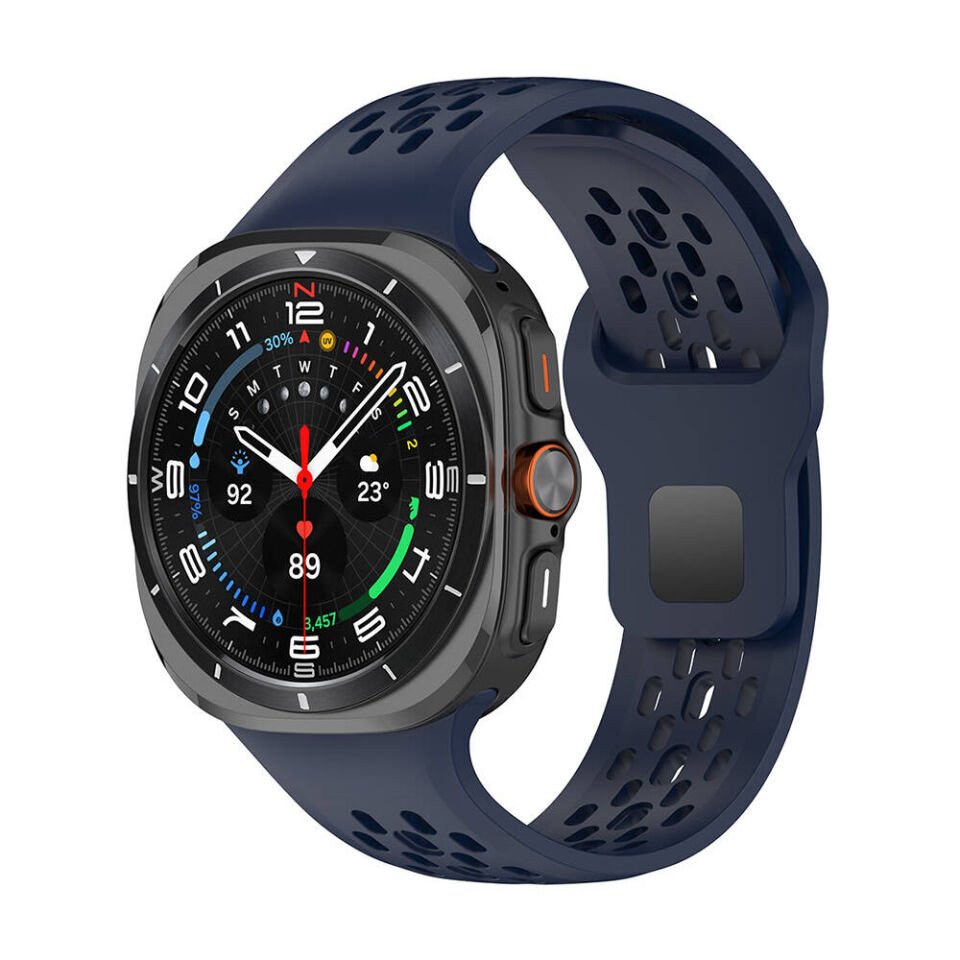 Samsung Galaxy Watch Ultra 47mm HEPTEKİLETİŞİM KRD-119 Delikli Tasarım Silikon Kordon