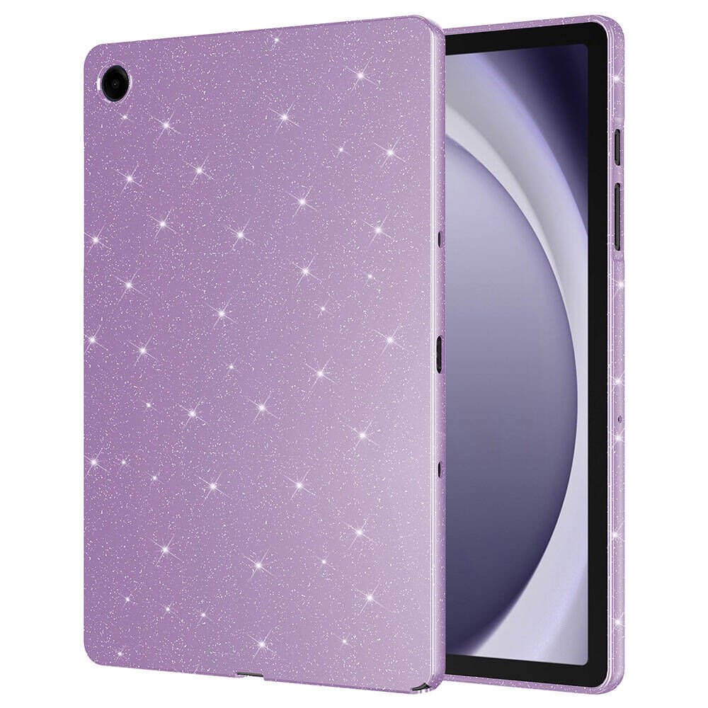 Samsung Galaxy Tab A9 Plus SM-X210 11'' Tablet Kılıf Simli Glittering Tam Korumalı (Koton Case) Lila