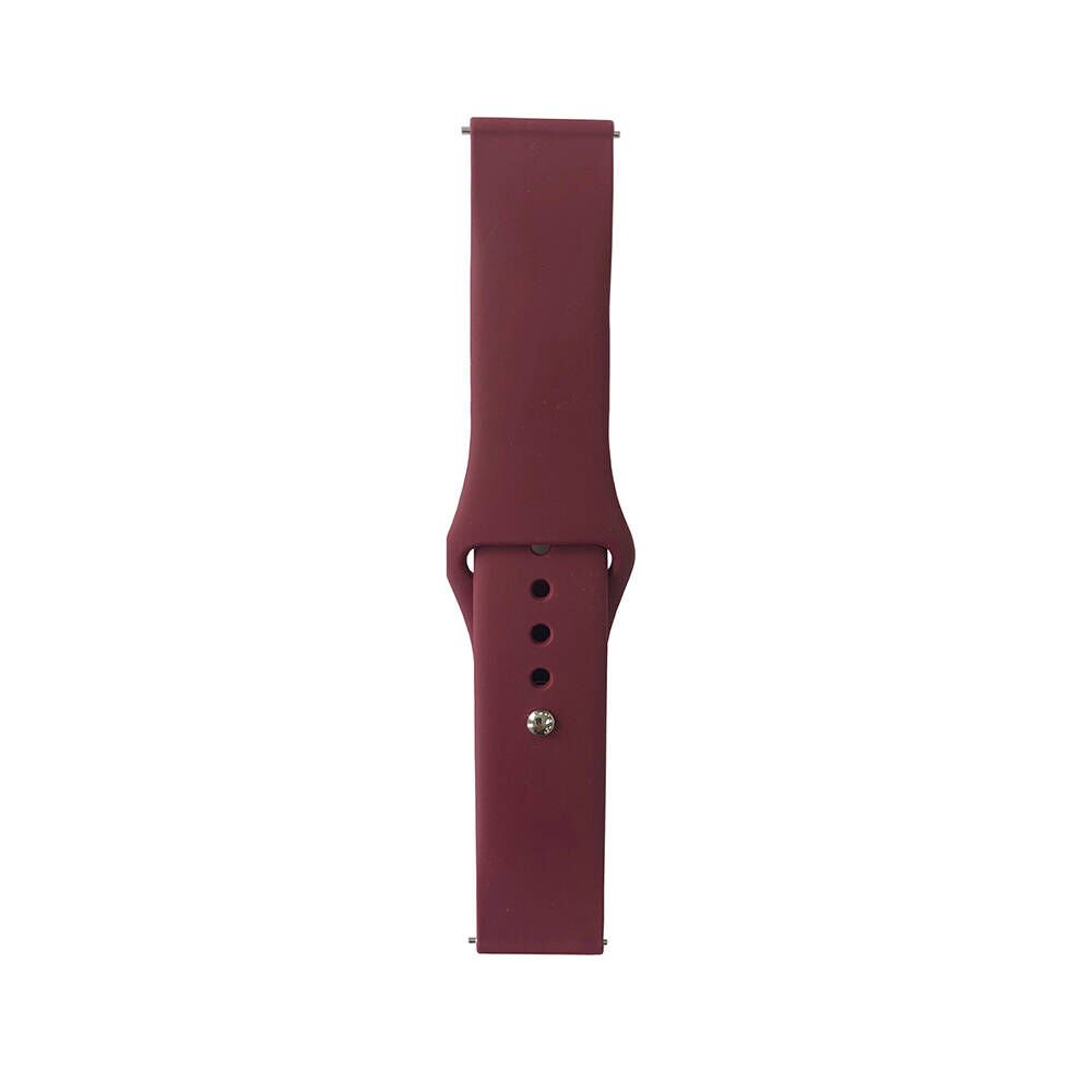 Huawei GT2 46mm - 22mm Kordon Silikon Strap Kayış (Klasik) Red Wine
