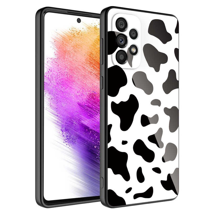 Samsung Galaxy A33 5G Kılıf Kamera Korumalı Bulut Desenli Renkli Sert Parlak Silikon Kapak (Epoksi) NO7