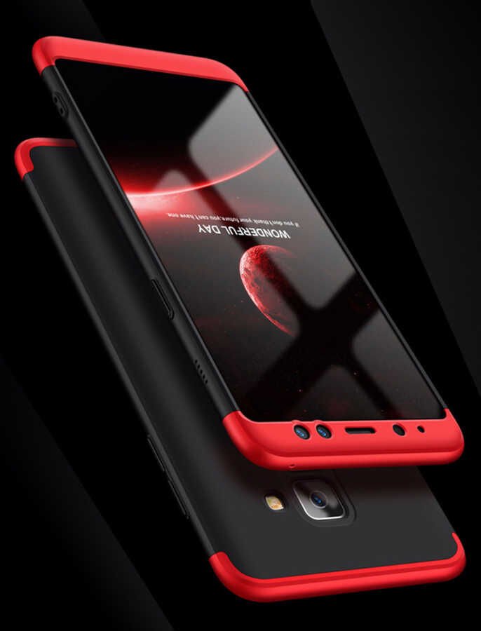 Samsung Galaxy A6 2018 Kılıf 360 Tam Koruma Ön Ve Arka Sert Mika Kapak Orjinal Ays Gkk Kapak Siyah