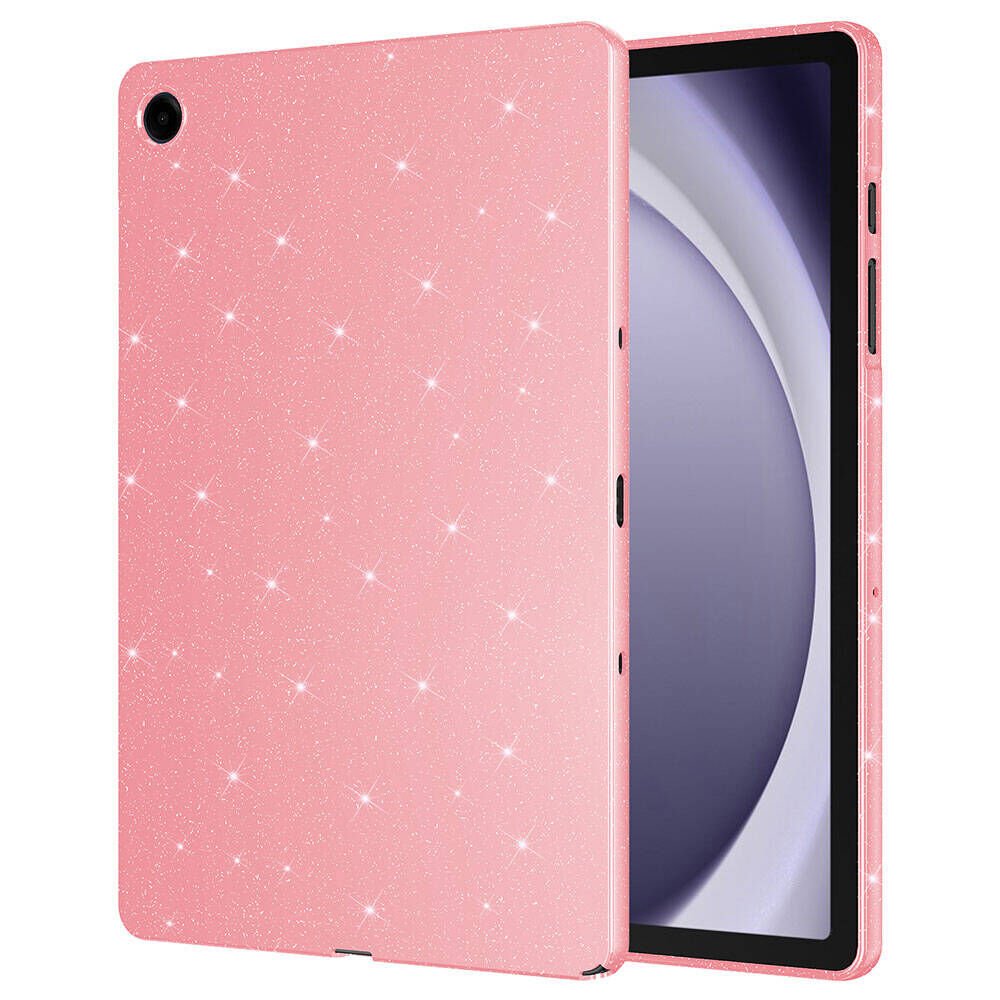 Samsung Galaxy Tab A9 Plus SM-X210 11'' Tablet Kılıf Simli Glittering Tam Korumalı (Koton Case) Pembe