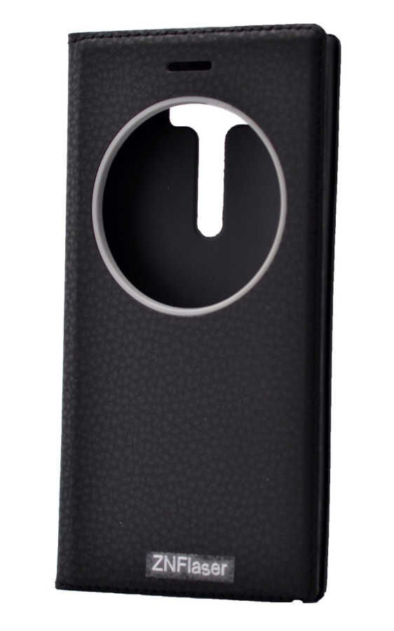 Asus Zenfone 2 Laser ZE500KL Kapaklı Kılıf Mıknatıslı 360 Tam Korumalı (DOLCE) Siyah