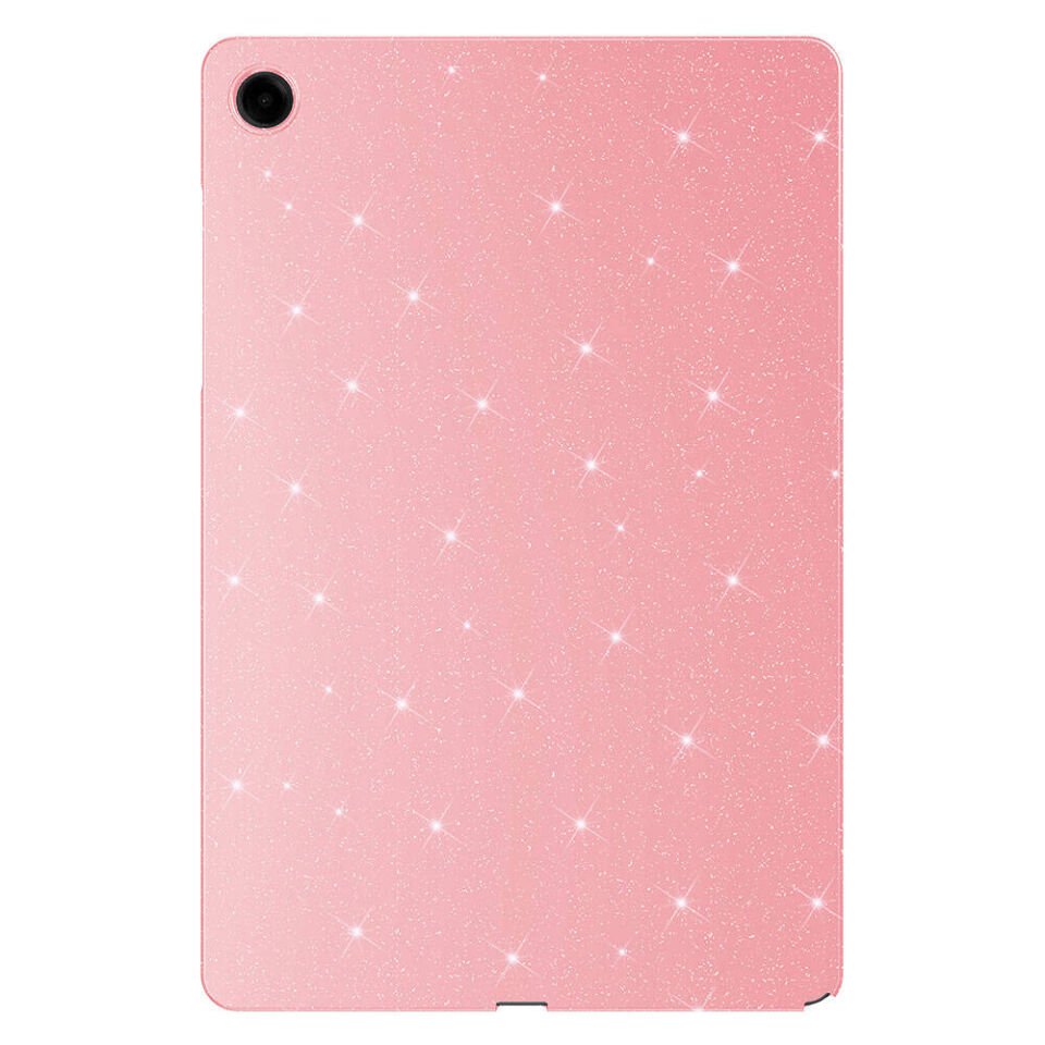 Samsung Galaxy Tab A9 Plus SM-X210 11'' Tablet Kılıf Simli Glittering Tam Korumalı (Koton Case) Pembe Koyu