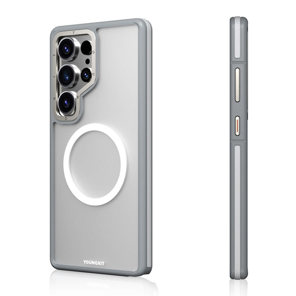 Galaxy S25 Ultra Kılıf Magsafe Şarj Özellikli Youngkit Rock Sand Serisi Kapak