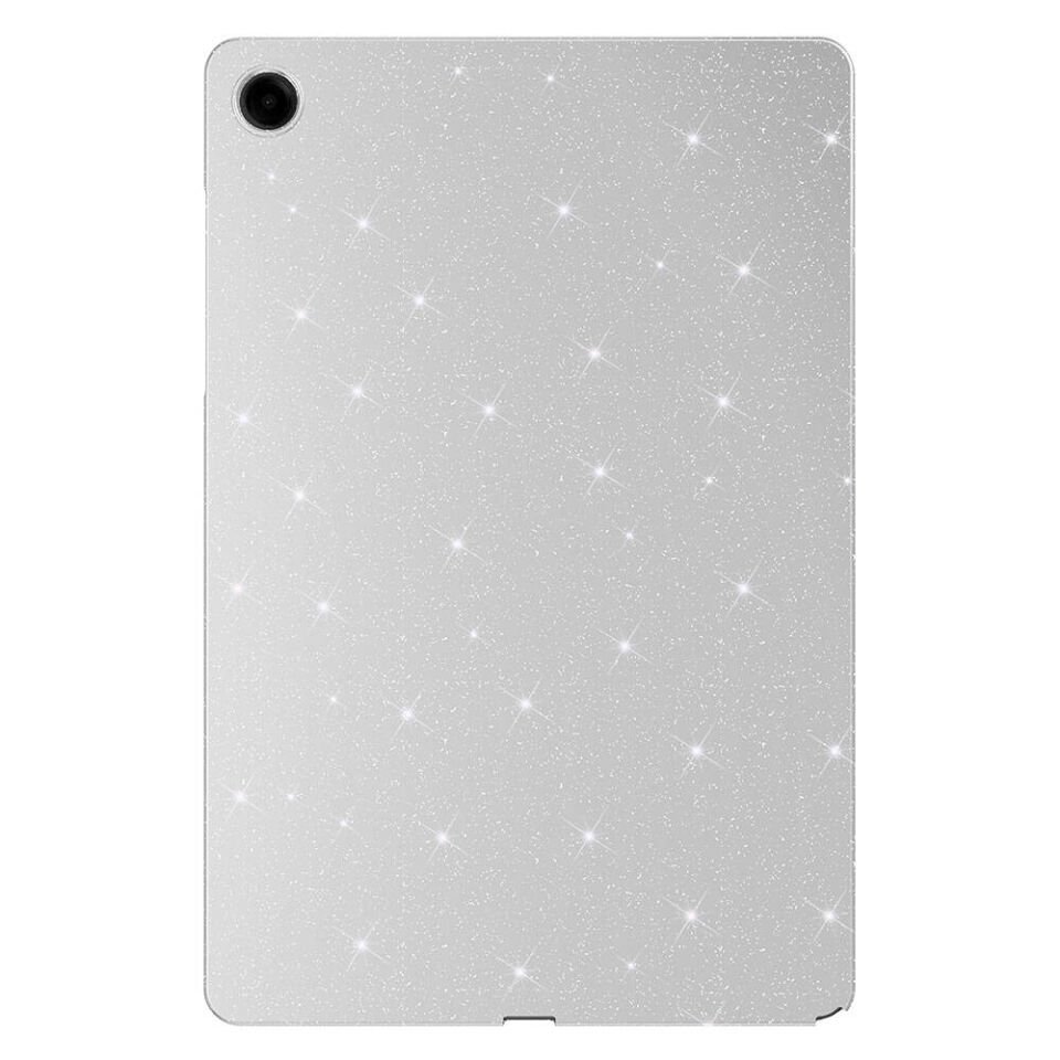 Samsung Galaxy Tab A9 Plus SM-X210 11'' Tablet Kılıf Simli Glittering Tam Korumalı (Koton Case) Gümüş