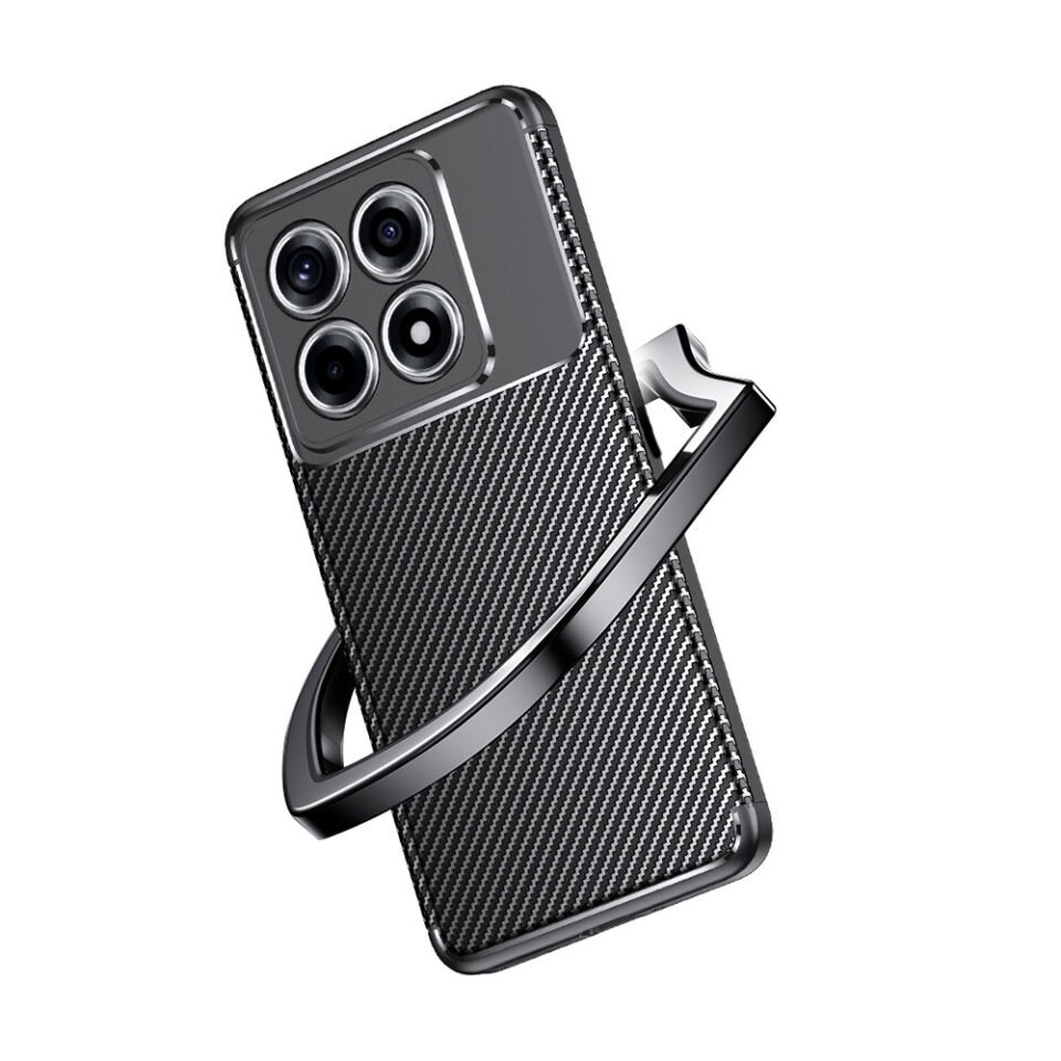 Xiaomi 14T Kılıf Kamera Çıkıntılı Karbon Fiber Dokulu Renk Atmaz Kapak (NEGRO) Siyah