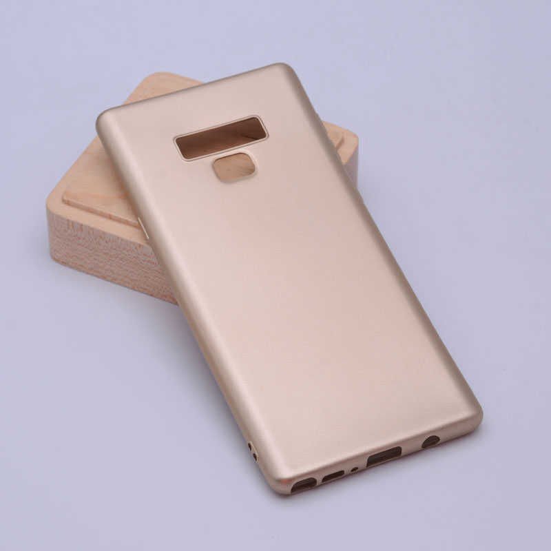 Samsung Galaxy Note 9 Kılıf Yumuşak Dokulu Soft Esnek İnce Mat Renkli Silikon Kapak (PREMİER) Rose Gold