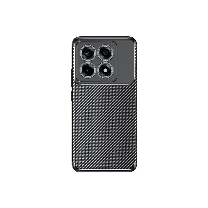 Xiaomi 14T Pro Kılıf Kamera Çıkıntılı Karbon Fiber Dokulu Renk Atmaz Kapak (NEGRO) Siyah