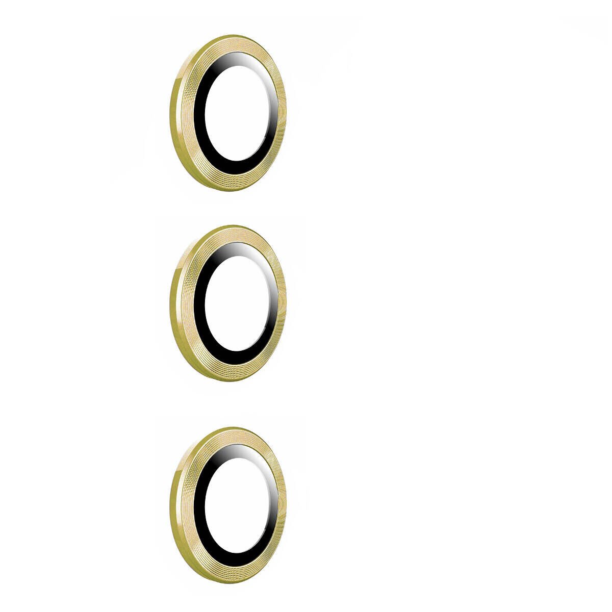 Samsung Galaxy S23 FE Kamera Lens Koruyucu Cam Filmi Tam Kaplama Tasarım (z-kamera-camı) Gold