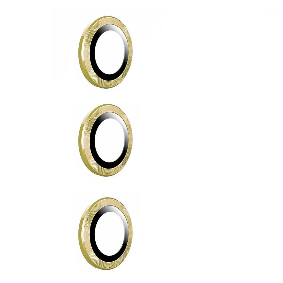 Samsung Galaxy S23 FE Kamera Lens Koruyucu Cam Filmi Tam Kaplama Tasarım (z-kamera-camı) Gold