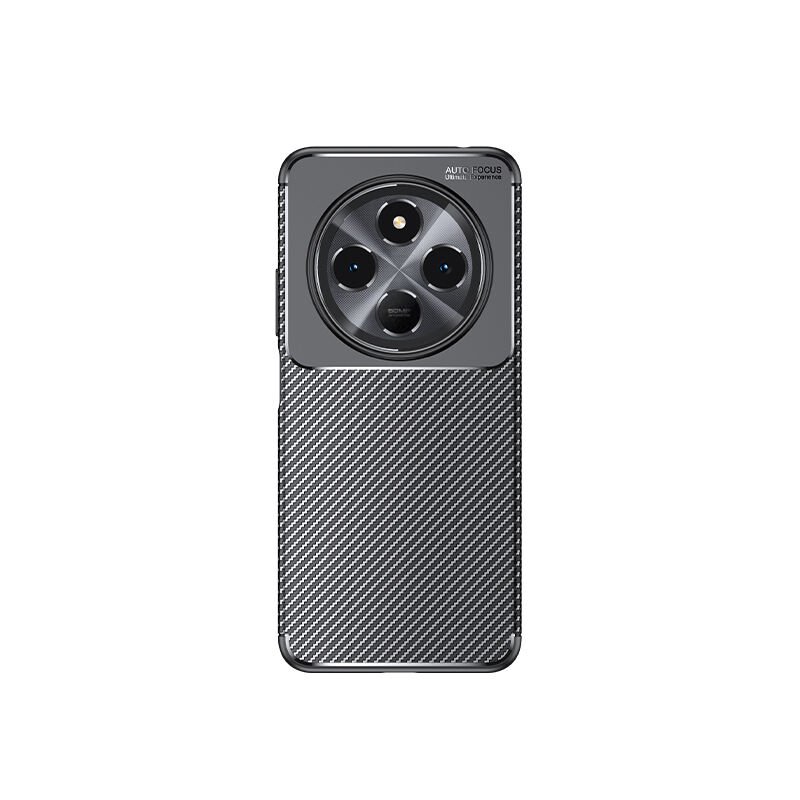Xiaomi Redmi 14C 4G Kılıf Kamera Çıkıntılı Karbon Fiber Dokulu Renk Atmaz Kapak (NEGRO) Siyah