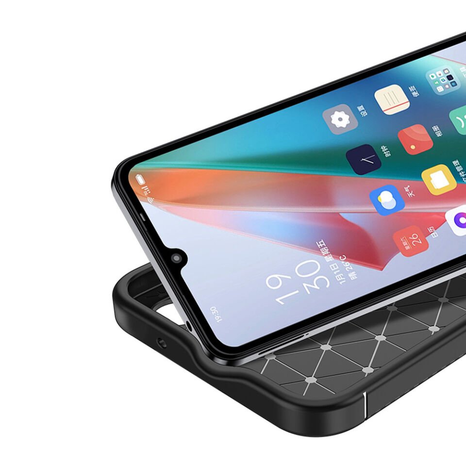 Xiaomi Redmi 14C 4G Kılıf Kamera Çıkıntılı Karbon Fiber Dokulu Renk Atmaz Kapak (NEGRO) Siyah