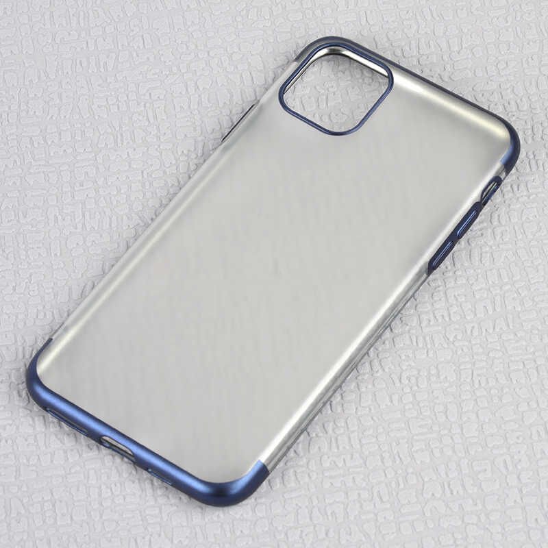 Apple iPhone 11 Pro Max Kılıf HEPTEKİLETİŞİM Mat Dört Köşeli Lazer Silikon Kapak