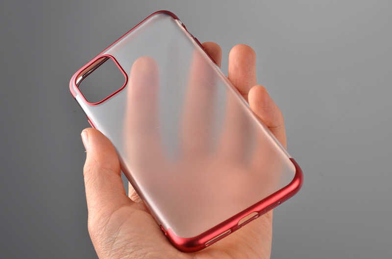 Apple iPhone 11 Pro Max Kılıf HEPTEKİLETİŞİM Mat Dört Köşeli Lazer Silikon Kapak