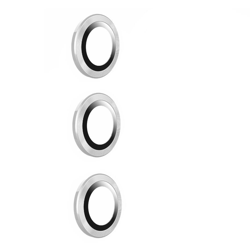 Samsung Galaxy S23 FE Kamera Lens Koruyucu Cam Filmi Tam Kaplama Tasarım (z-kamera-camı) Gümüş