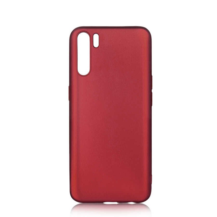 Oppo Reno 3 Kılıf Yumuşak Dokulu Soft Esnek İnce Mat Renkli Silikon Kapak (PREMİER) Rose Gold