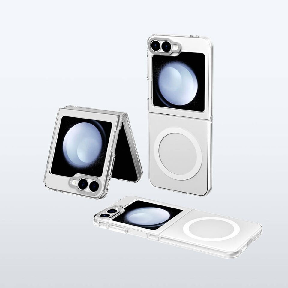 Samsung Galaxy Z Flip 6 Kılıf Magsafe Şarj Özellikli Şeffaf Youngkit Crystal Shield Serisi Kapak