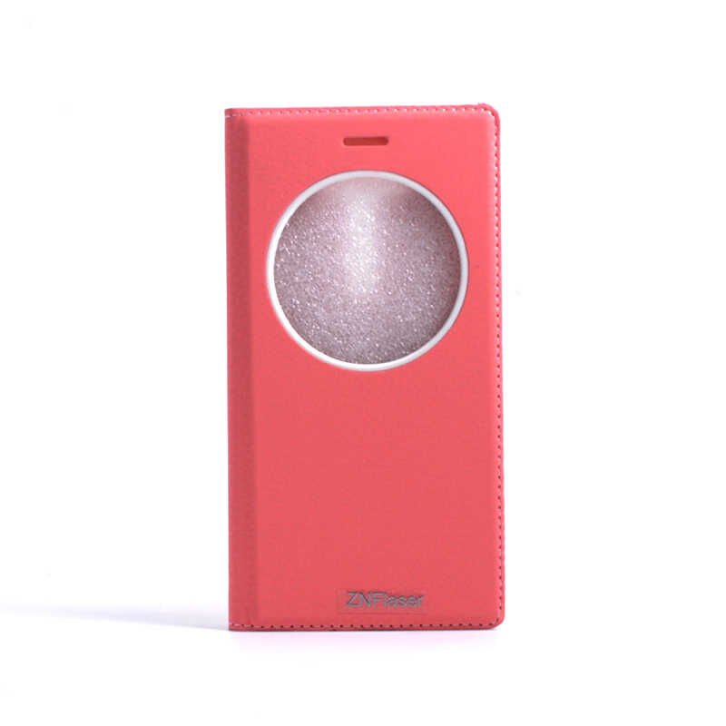 Asus Zenfone 2 Laser ZE500KL Kapaklı Kılıf Mıknatıslı 360 Tam Korumalı (DOLCE) Pembe Açık