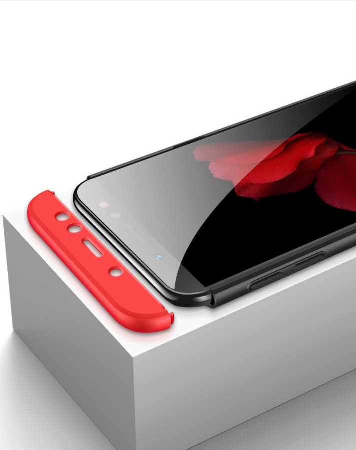 Samsung Galaxy A6 Plus 2018 Kılıf 360 Tam Koruma Ön Ve Arka Sert Mika Kapak Orjinal Ays Gkk Kapak Gold