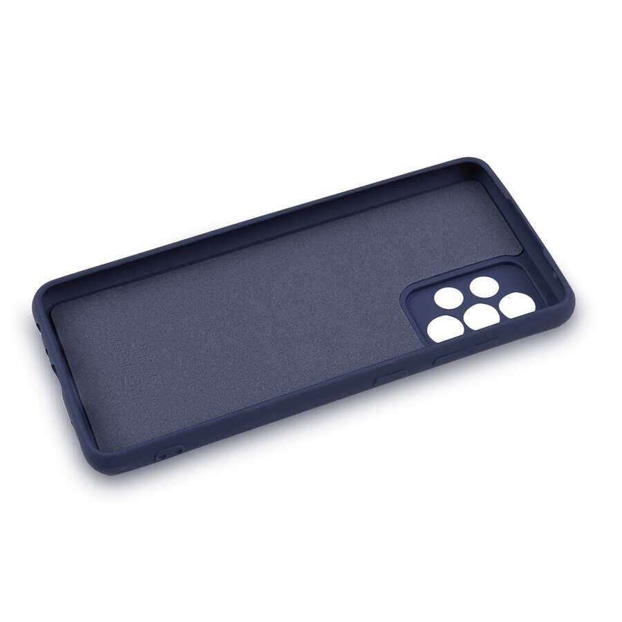 Samsung Galaxy A52 Kadife İç Yüzey Yumuşak Dokulu Kamera Korumalı İnce Kapak (MARA) Koyu Mor